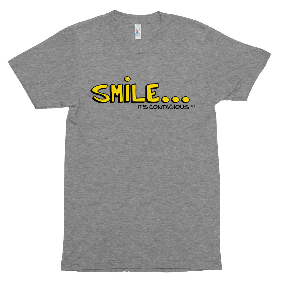 Smile - Grey Tri-Blend Track Shirt – Travis Ellison Productions